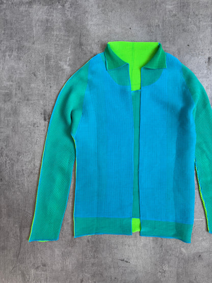 Issey Miyake Pleats Please Two Tone Top