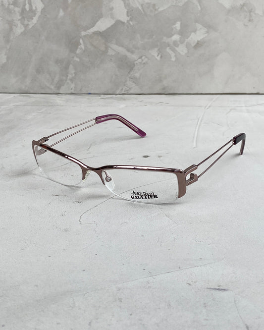 JEAN PAUL GAULTIER CLEAR LENS LOGO GLASSES