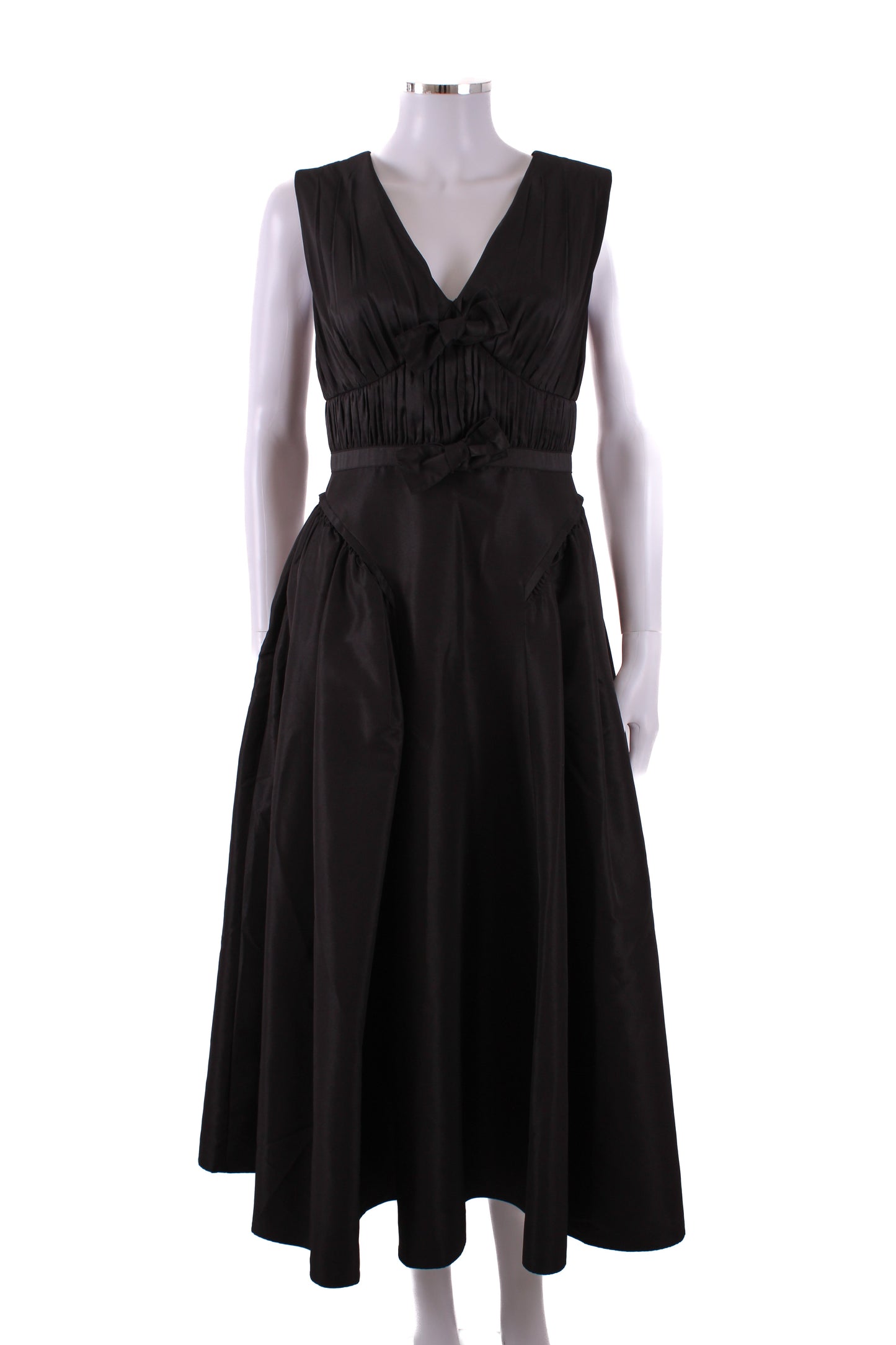 Self Portrait S/S Bow Dress Black 8 | Default Title, Black