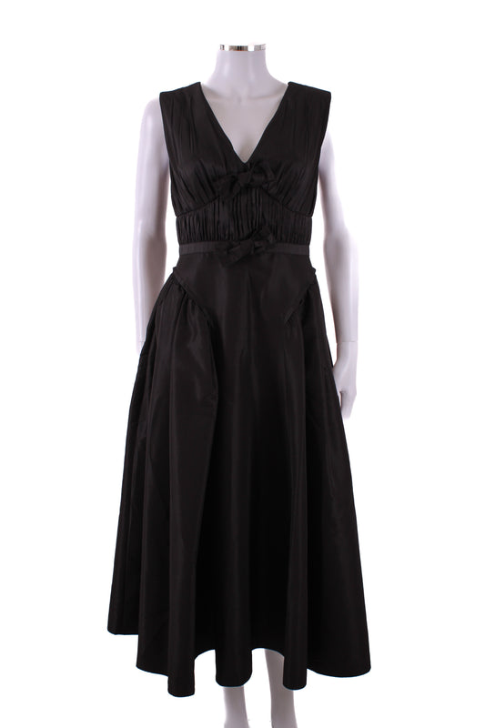 Self Portrait S/S Bow Dress Black 8 | Default Title, Black