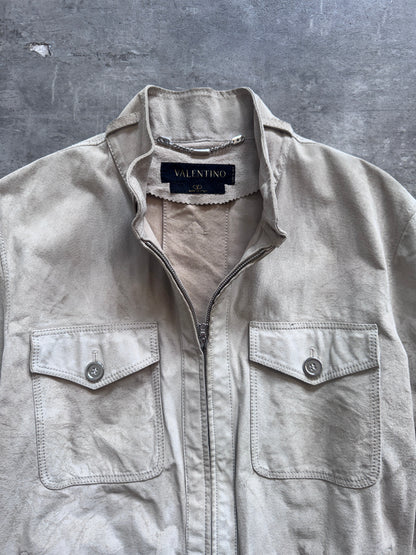 1990's Valentino Beige Suede Blouson | Large