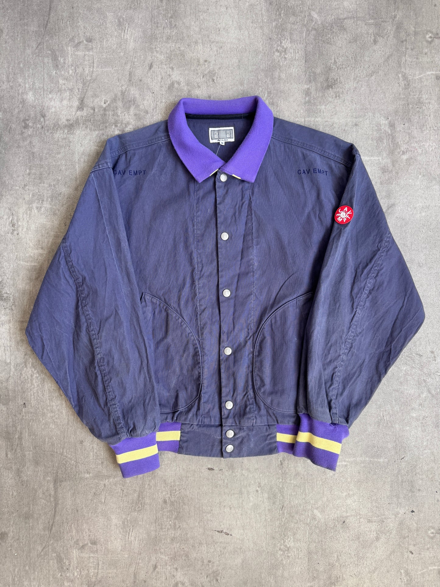 Cav Empt Japan Blue Canvas Embellished Deck Jacket