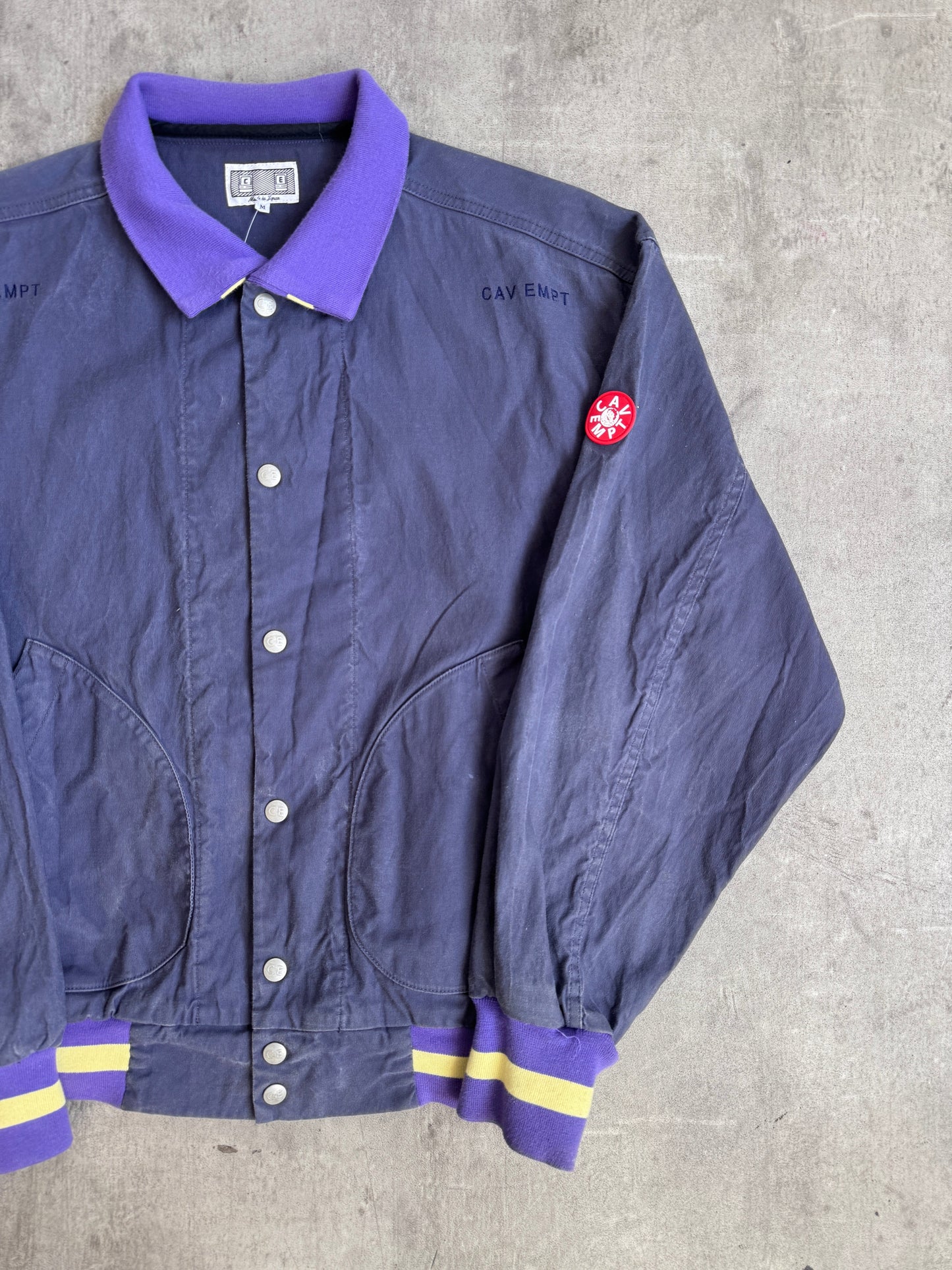 Cav Empt Japan Blue Canvas Embellished Deck Jacket