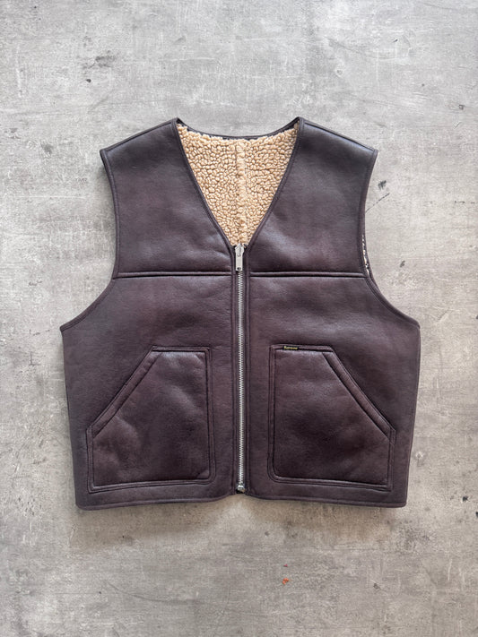 F/W 2024 Supreme Faux Shearling Fleece Vest FA:276 (MM828) | Medium, Brown