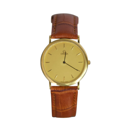 Omega Deville Model 195.0075.2 Gold Plated Watch