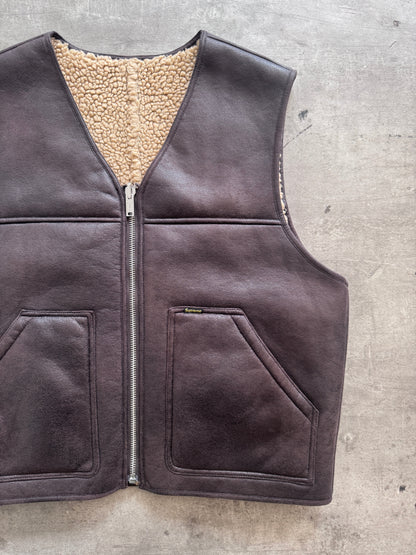 F/W 2024 Supreme Faux Shearling Fleece Vest FA:276 (MM828) | Medium, Brown