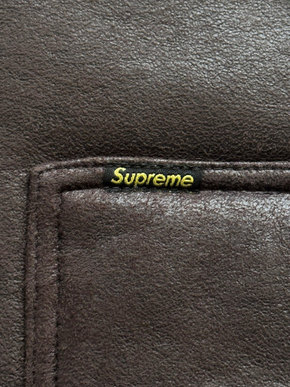 F/W 2024 Supreme Faux Shearling Fleece Vest FA:276 (MM828) | Medium, Brown