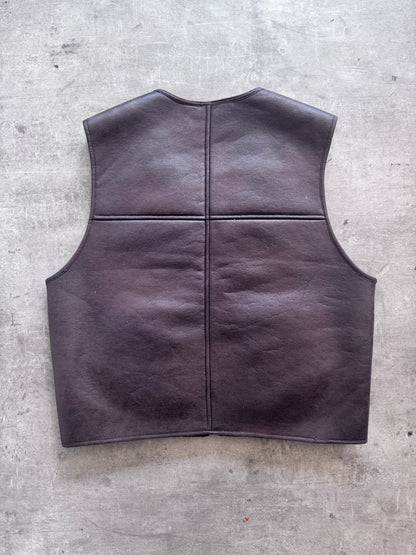 F/W 2024 Supreme Faux Shearling Fleece Vest FA:276 (MM828) | Medium, Brown