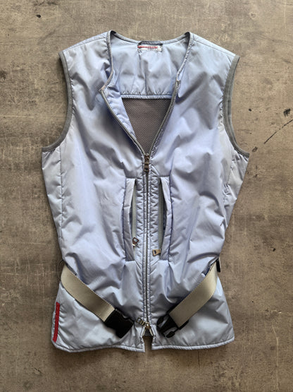 S/S 1999 Prada Sport Blue Nylon Buckled Tech Vest | Small, Multicoloured