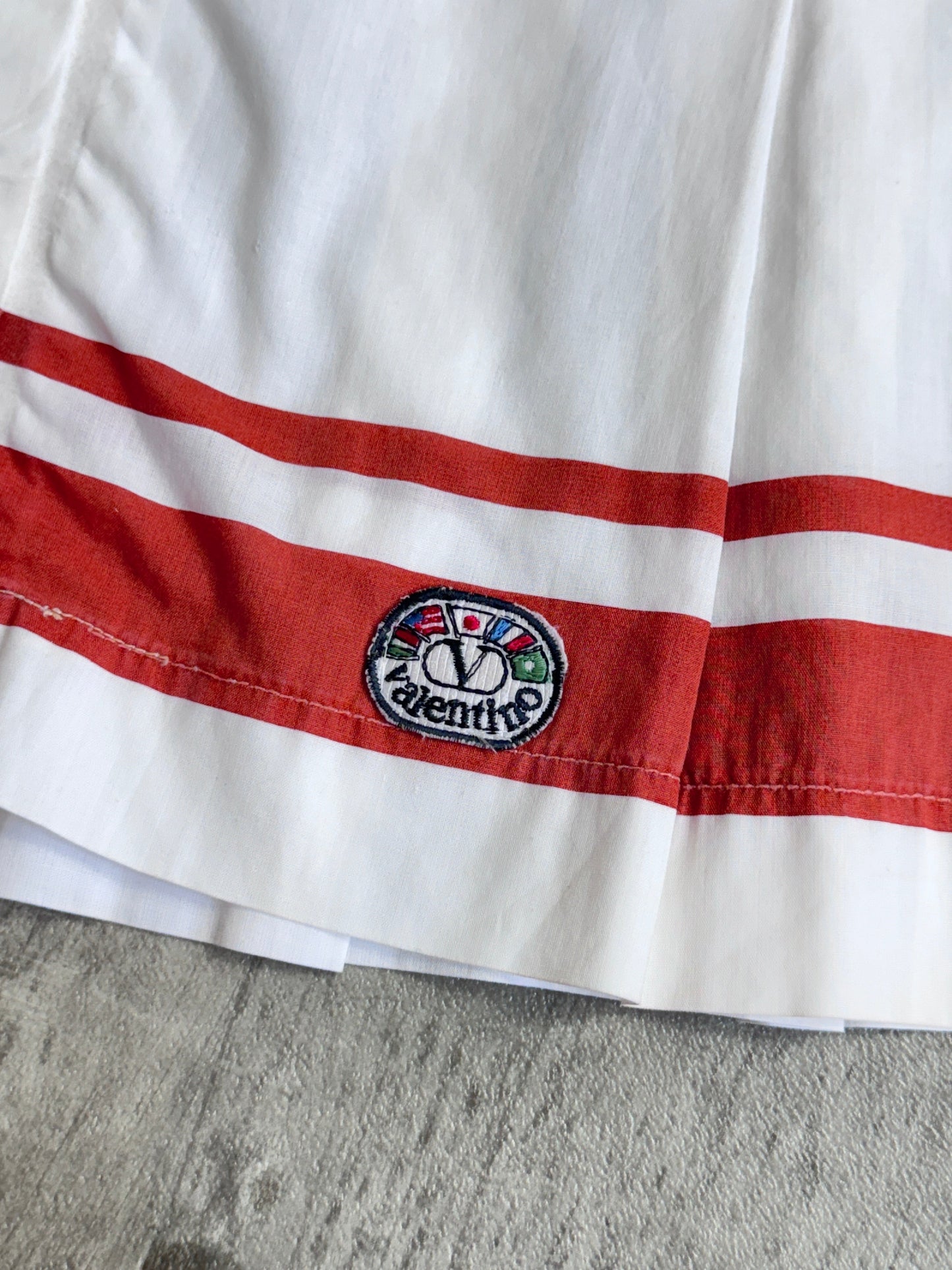 Valentino Cotton Pleated Mini Skirt