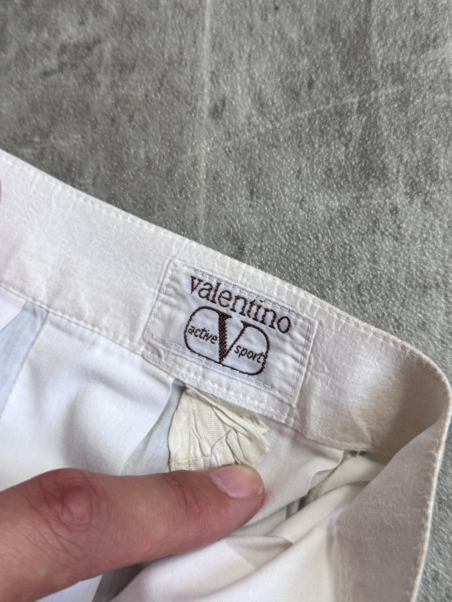 Valentino Cotton Pleated Mini Skirt