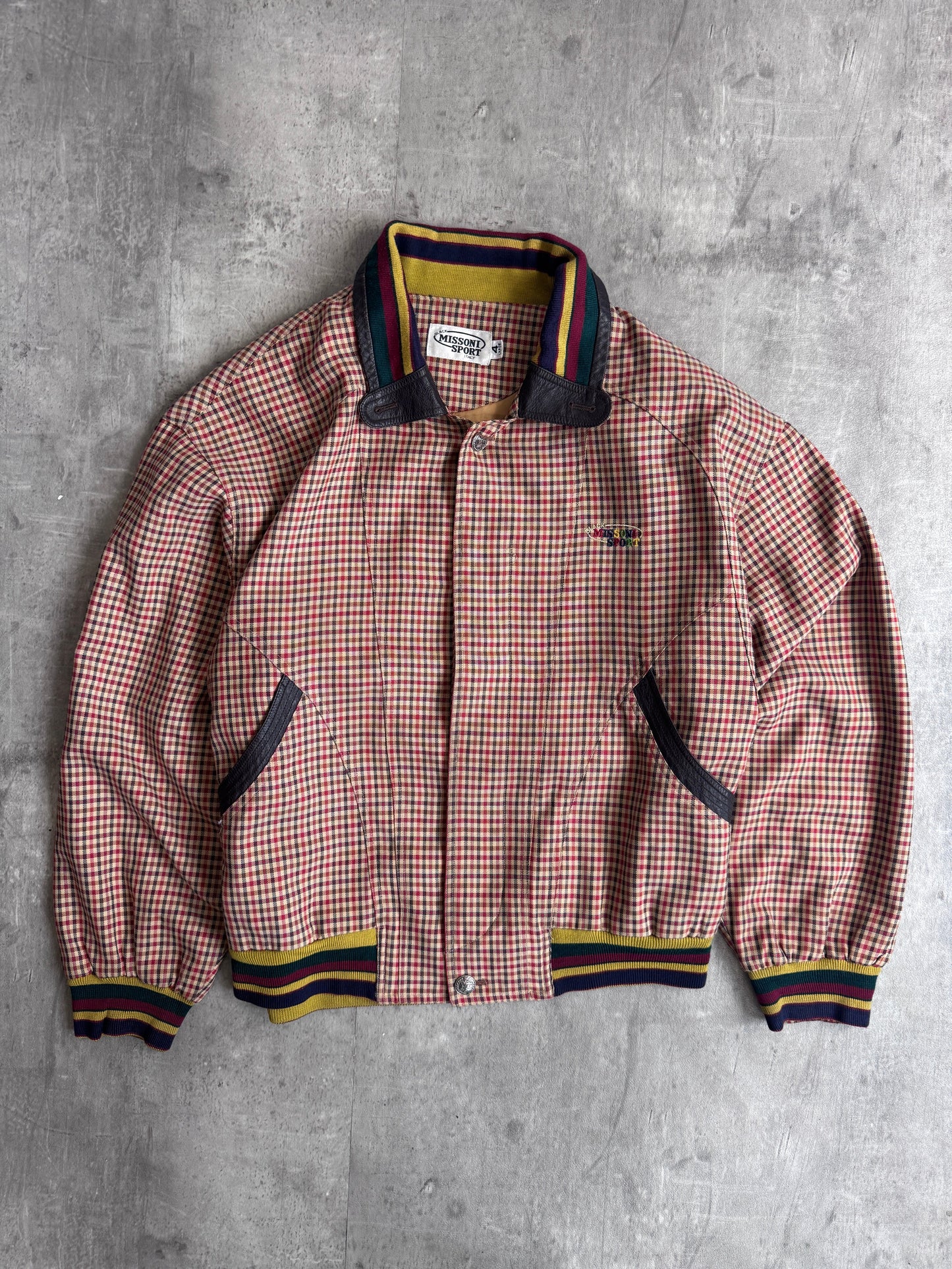 Missoni Sport Black Label Check Harrington Jacket