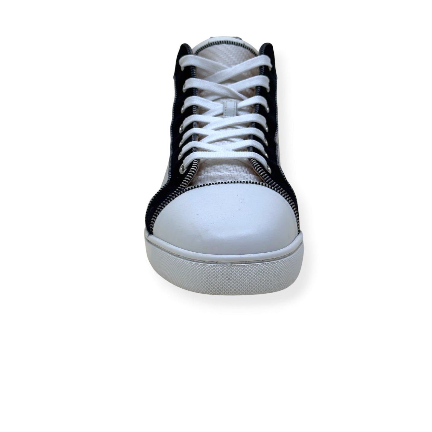 CHRISTIAN LOUBOUTIN LOUIS ORLATO HIGH-TOP SNEAKER WHITE / NAVY / RED 43 / UK9 | UK 9, Multicoloured