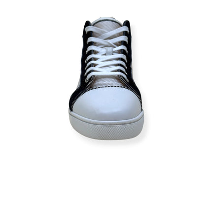 CHRISTIAN LOUBOUTIN LOUIS ORLATO HIGH-TOP SNEAKER WHITE / NAVY / RED 43 / UK9 | UK 9, Multicoloured