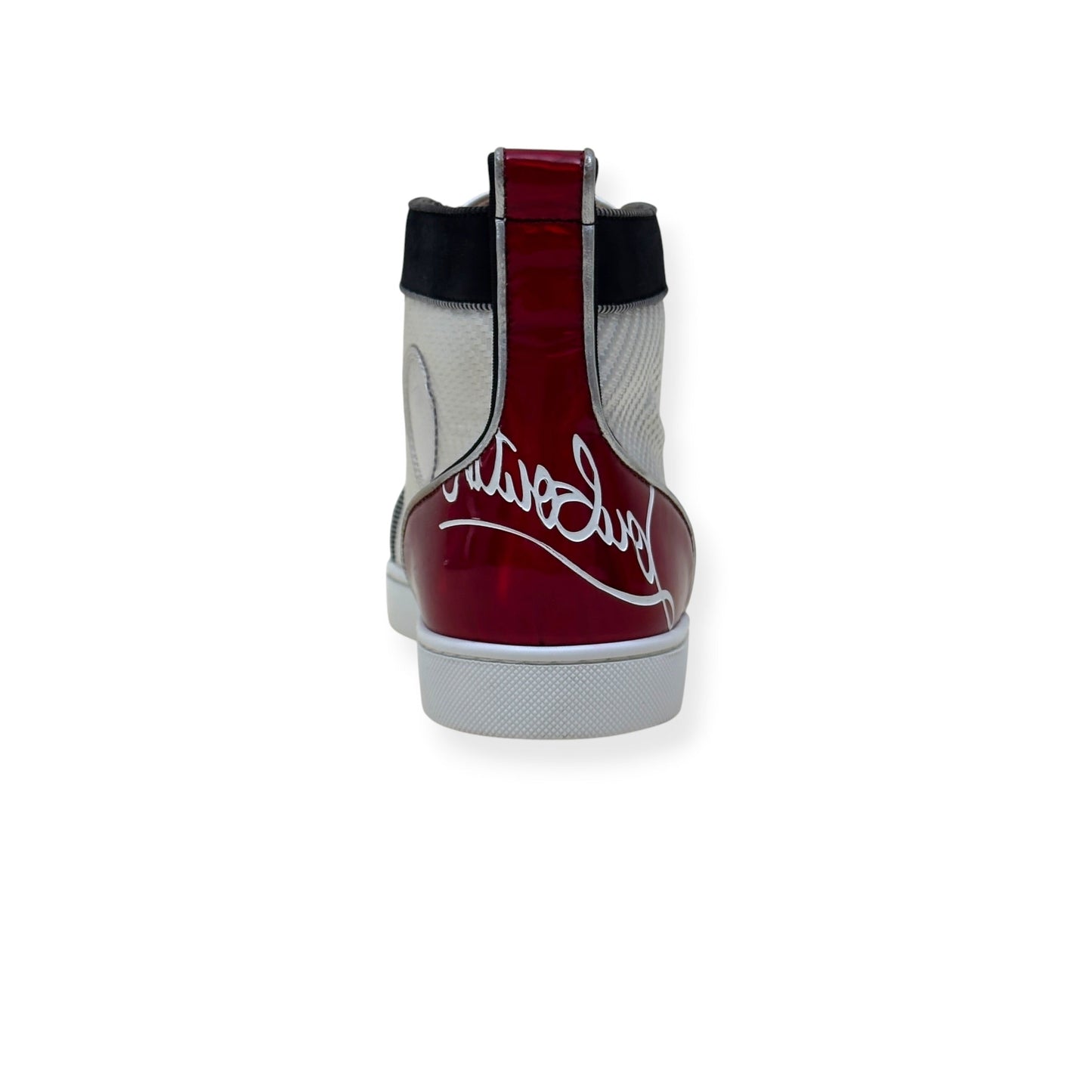 CHRISTIAN LOUBOUTIN LOUIS ORLATO HIGH-TOP SNEAKER WHITE / NAVY / RED 43 / UK9 | UK 9, Multicoloured