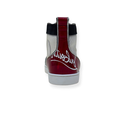 CHRISTIAN LOUBOUTIN LOUIS ORLATO HIGH-TOP SNEAKER WHITE / NAVY / RED 43 / UK9 | UK 9, Multicoloured