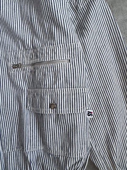 Issey Miyake Sport Hickory Stripe Bomber Jacket
