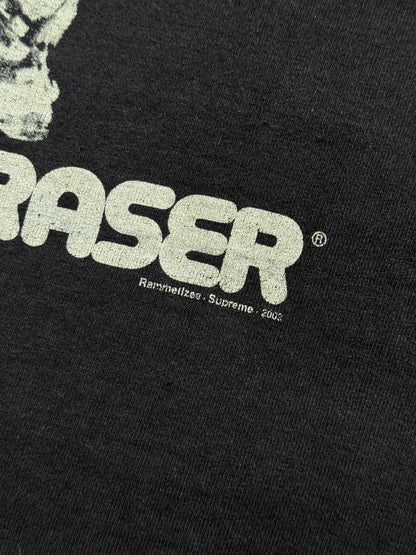 2003 Supreme 'Chaser The Eraser' Faded Black Graphic Tee | Extra Large, Multicoloured