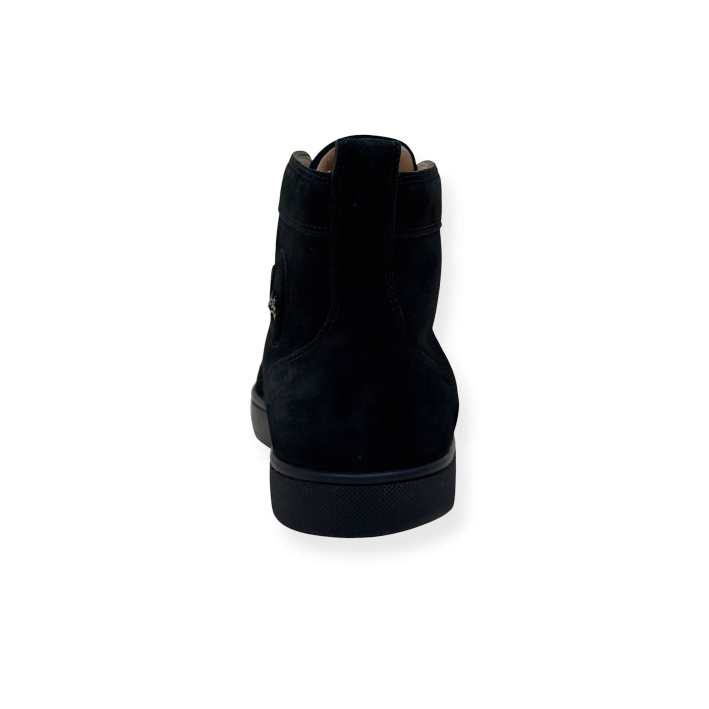 CHRISTIAN LOUBOUTIN LOUIS SPIKES HIGH-TOP SUEDE SNEAKER BLACK 43.5 / UK9.5 | UK 9.5, Black