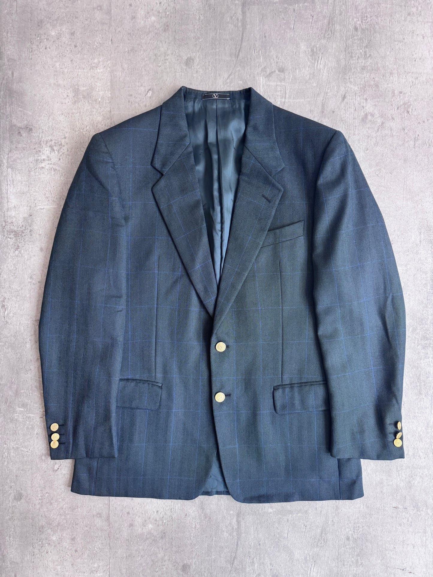 Valentino Check Wool Blazer