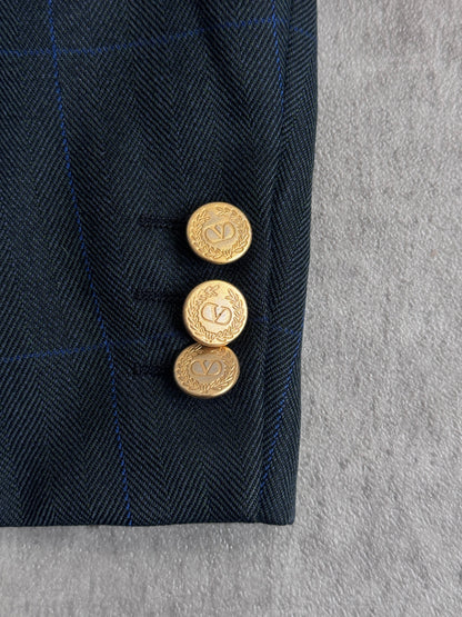 Valentino Check Wool Blazer