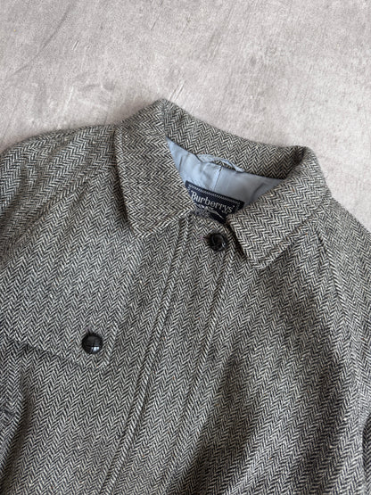Burberry Herringbone Wool Panelled Blouson