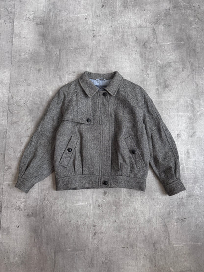Burberry Herringbone Wool Panelled Blouson