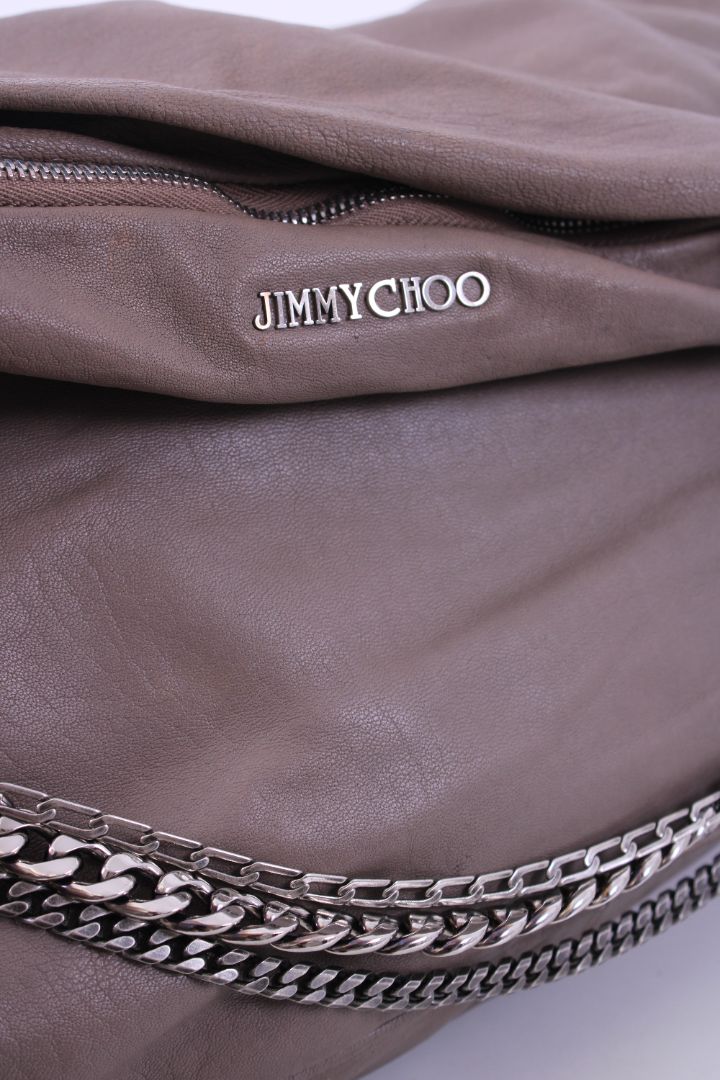 Jimmy Choo Chain Fold Over Bag Beige | O/S, Beige