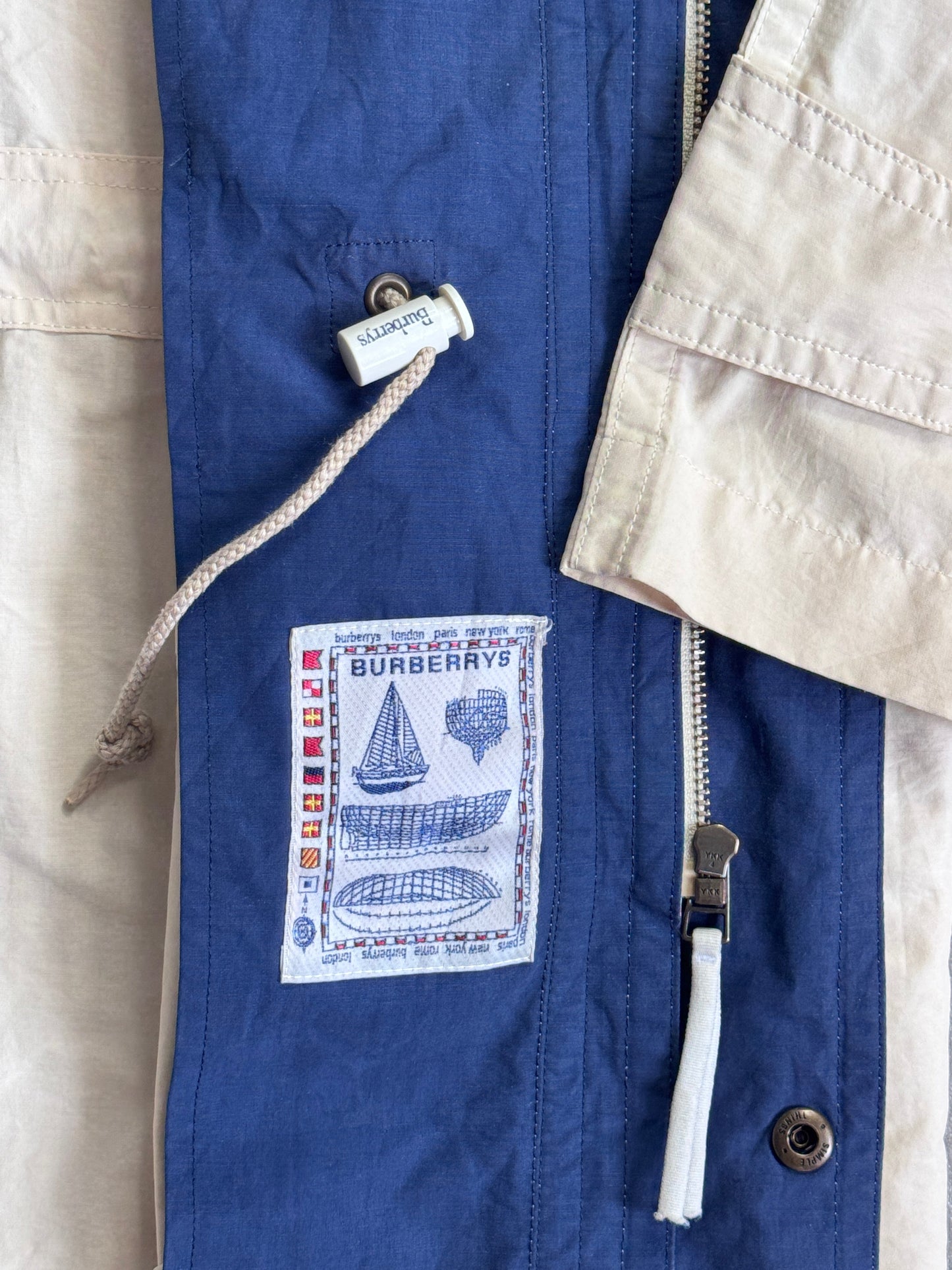 Burberry Cream Lightweight Sailing Jacket