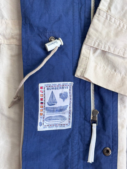 Burberry Cream Lightweight Sailing Jacket
