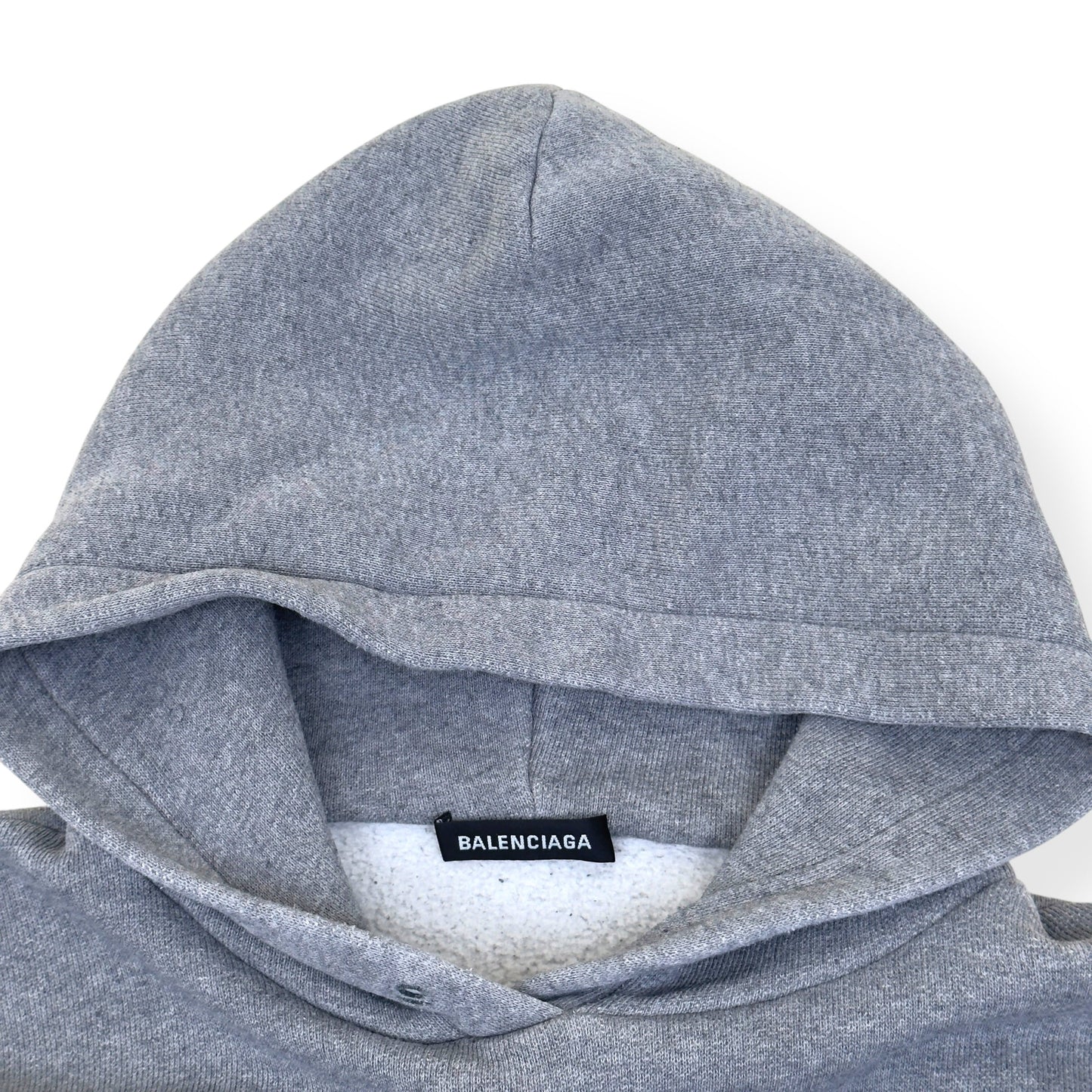 BALENCIAGA BB CREST LOGO COTTON-JERSEY HOODIE M | Medium, Heather Grey