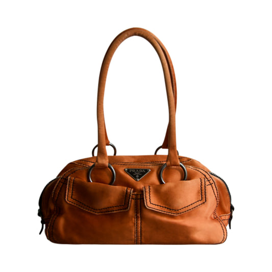 Prada Orange Bowling Bag