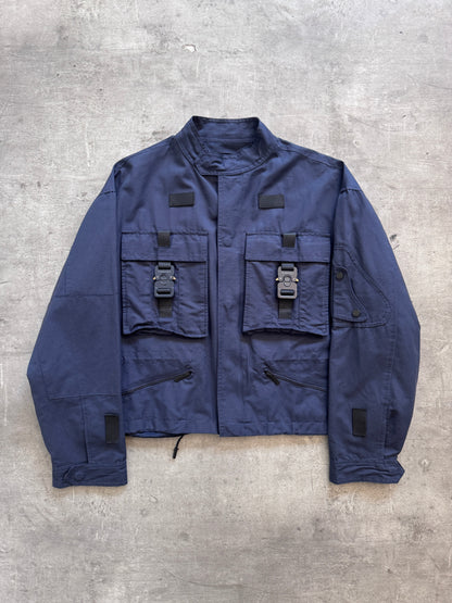 2019 Dior Homme Crop Buckle Tech Blouson FA:276 (SC489) | Large, Navy