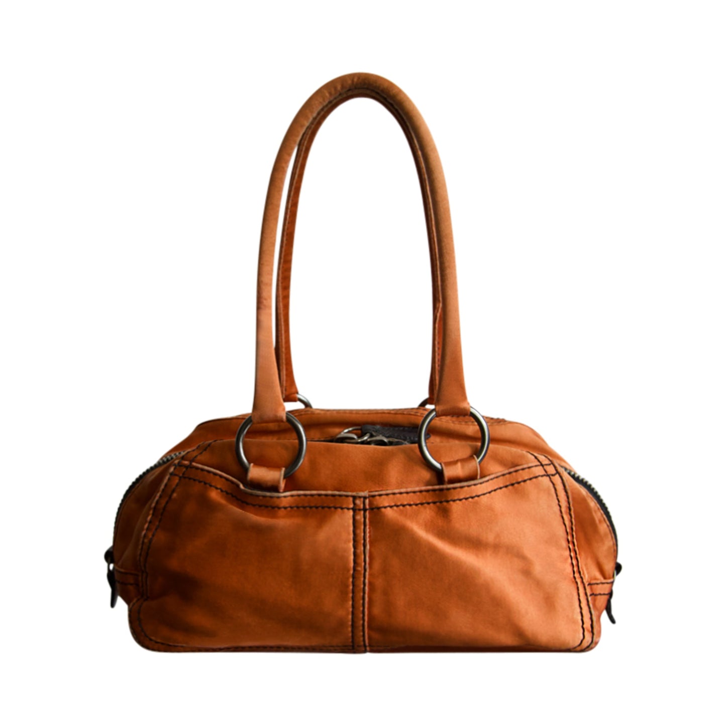 Prada Orange Bowling Bag