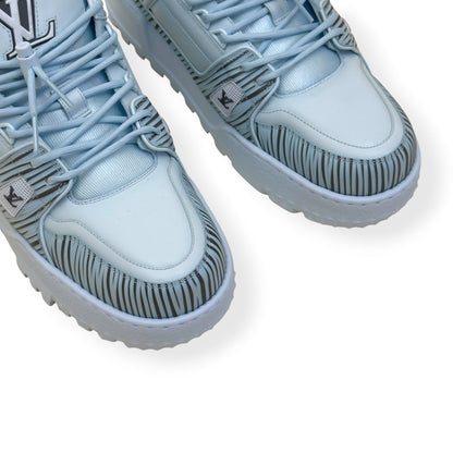 LOUIS VUITTON X PARK SEO-BO LV TRAINER MAXI SNEAKER LIGHT BLUE UK10 | UK 10, Blue