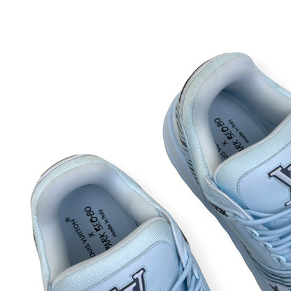 LOUIS VUITTON X PARK SEO-BO LV TRAINER MAXI SNEAKER LIGHT BLUE UK10 | UK 10, Blue