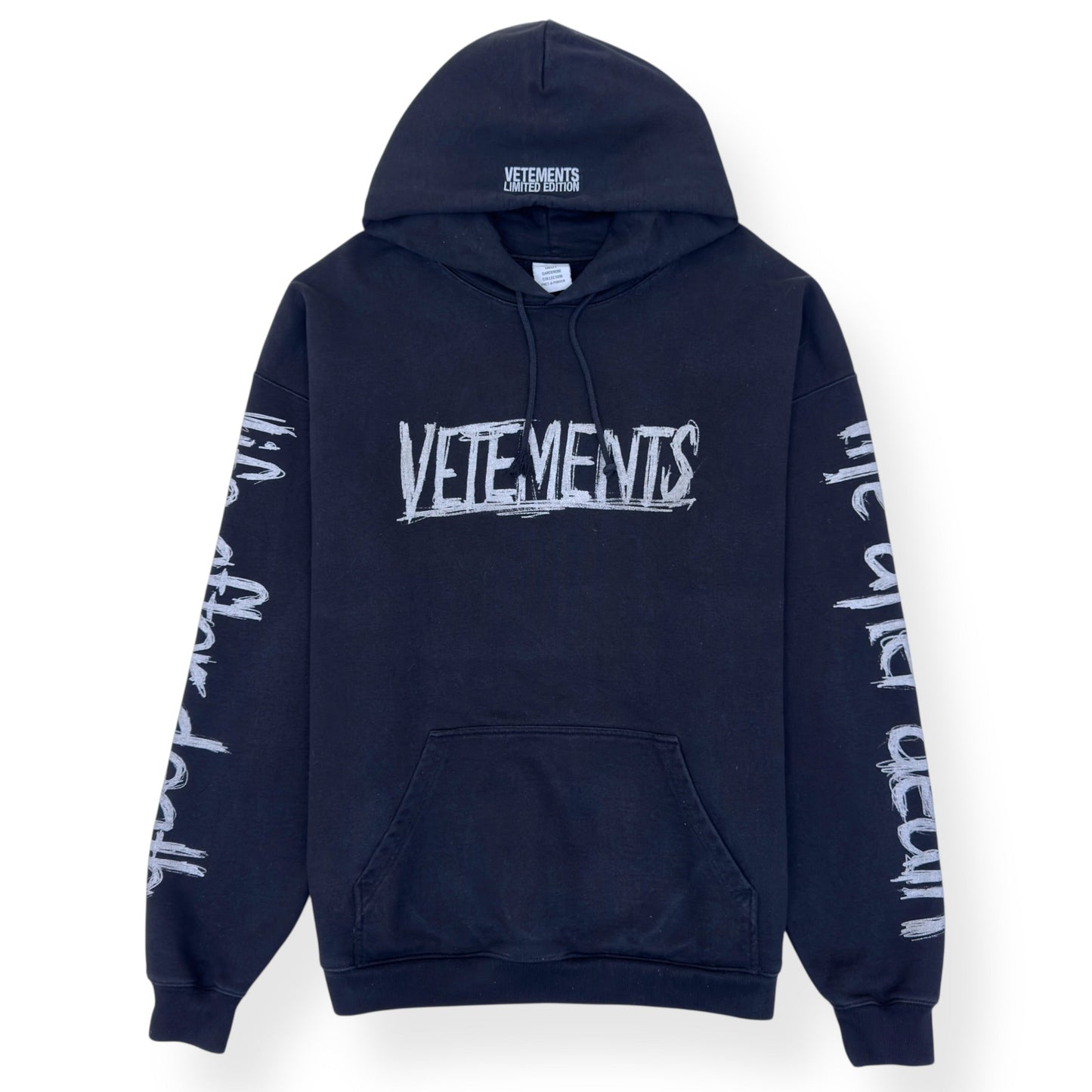 VETEMENTS WORLD TOUR OVERSIZED HOODIE BLACK L | Large, Black