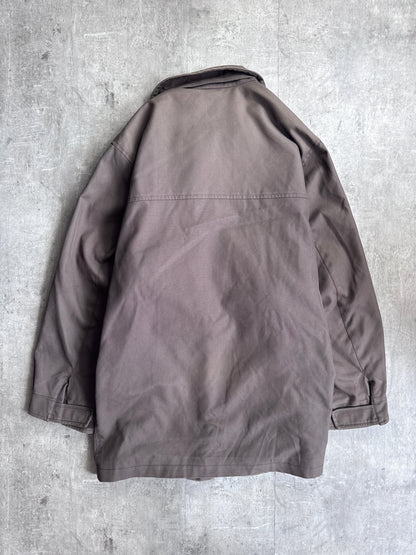 Burberry Brown Nova Check Lined Poly Cotton Utility Coat