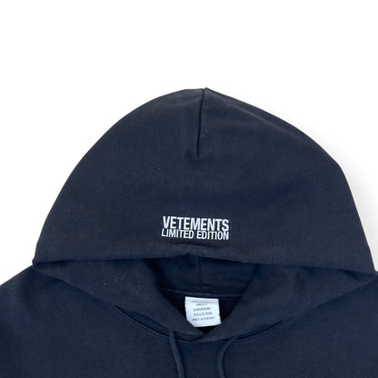 VETEMENTS WORLD TOUR OVERSIZED HOODIE BLACK L | Large, Black