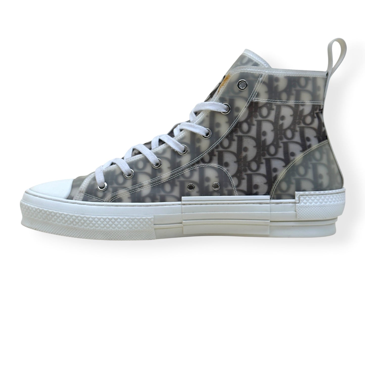 DIOR B23 OBLIQUE HIGH-TOP SNEAKER BLACK / WHITE 44 / UK10 | UK 10, Black