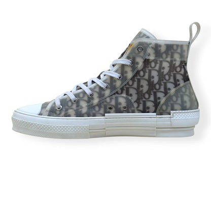 DIOR B23 OBLIQUE HIGH-TOP SNEAKER BLACK / WHITE 44 / UK10 | UK 10, Black
