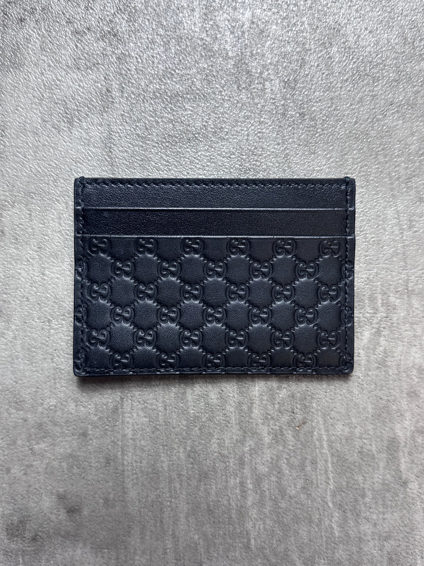 Gucci GG Black Leather Card Holder