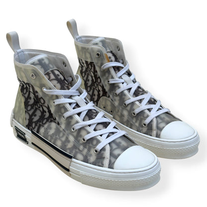 DIOR B23 OBLIQUE HIGH-TOP SNEAKER BLACK / WHITE 44 / UK10 | UK 10, Black