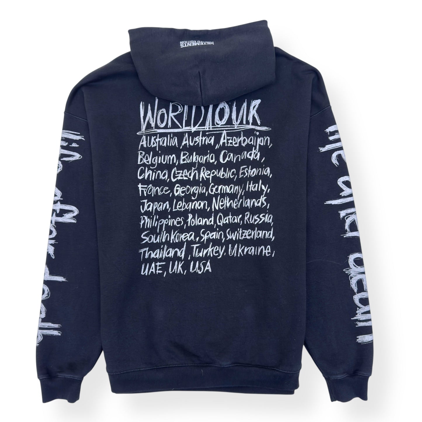 VETEMENTS WORLD TOUR OVERSIZED HOODIE BLACK L | Large, Black
