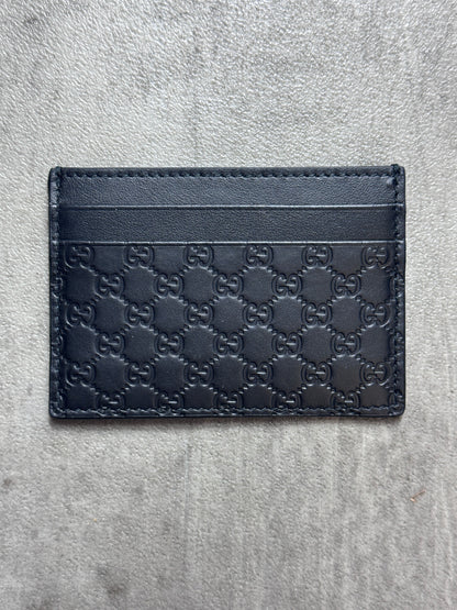 Gucci GG Black Leather Card Holder