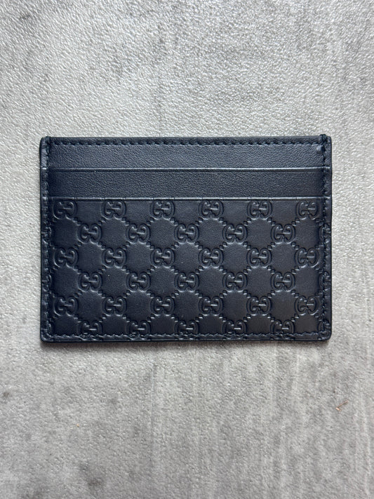 Gucci GG Black Leather Card Holder