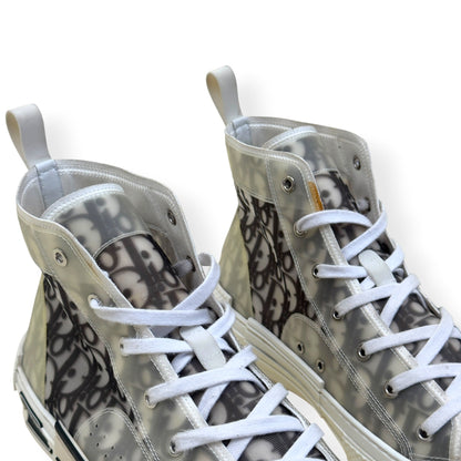 DIOR B23 OBLIQUE HIGH-TOP SNEAKER BLACK / WHITE 44 / UK10 | UK 10, Black