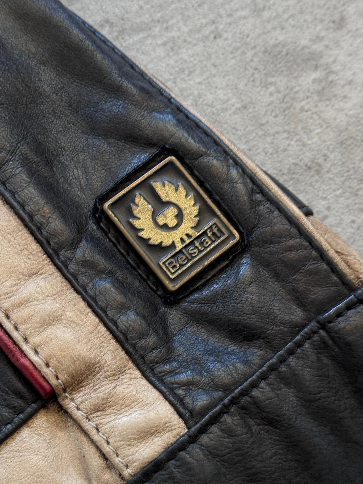 2000's Belstaff Gold Label 'Hero' Leather Motorcycle Jacket FA:276 (CSN694-1) | Medium, Gold