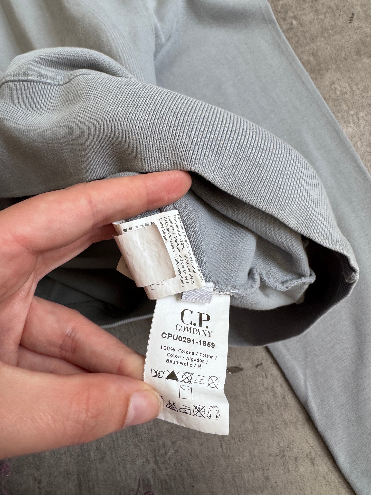 S/S 2012 C.P. Company Wolf Grey Technical Hooded Sweatshirt