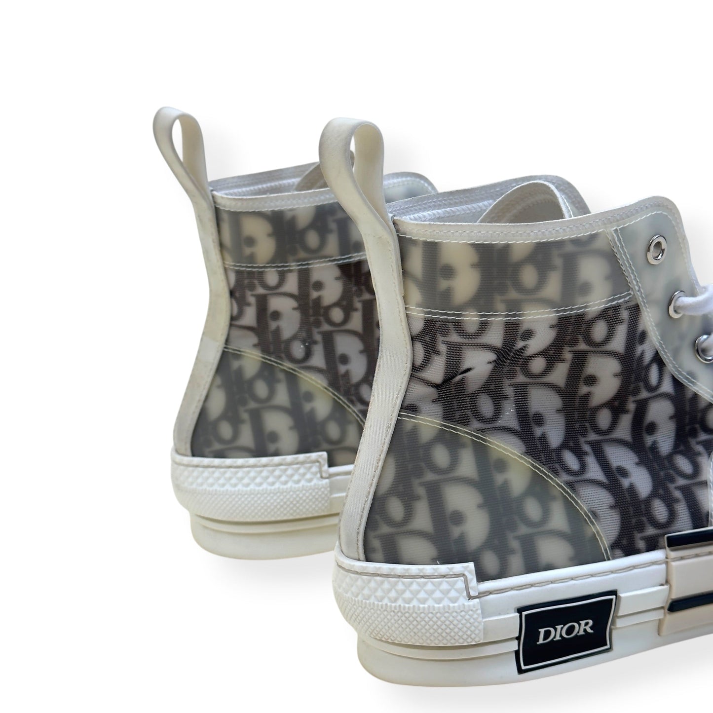 DIOR B23 OBLIQUE HIGH-TOP SNEAKER BLACK / WHITE 44 / UK10 | UK 10, Black